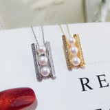 3Pcs S925 Silver Pearl Earrings Holder+Pendant+Ring Settings