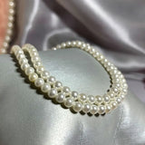 4mm Shell Pearl Necklace 40-60cm 925 Sterling Silver Chain Classic Jewelry