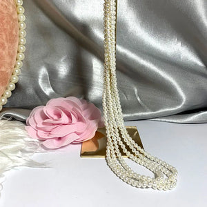 4mm 3-Layer Shell Pearl Necklace 925 Silver Classic Jewelry