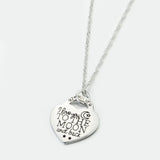 925 Sterling Silver I Love You To The Moon And Back Pendant Necklace