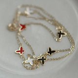 925 Silver Butterfly Pendant Necklace Choker Women Girl Fine Jewelry