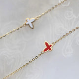 925 Silver Butterfly Pendant Necklace Choker Women Girl Fine Jewelry
