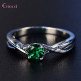 925 Silver Women's Gem Stone Engagement Ring