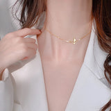 925 Silver Butterfly Necklace for Women Wedding Party