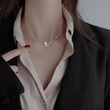 925 Silver Butterfly Necklace for Women Wedding Party