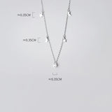 925 Silver Moon Star Pendant Necklace Women Star Chokers