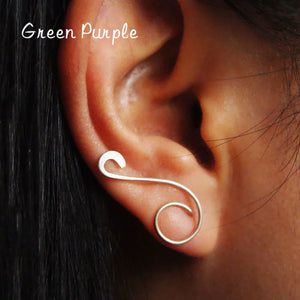 14k Filled Circle Earrings Punk Minimalist Ear Clip Jewelry