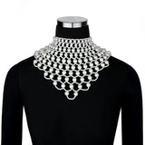 Pearl Shawl Necklace Hand Woven Retro Beaded Sweater Chain