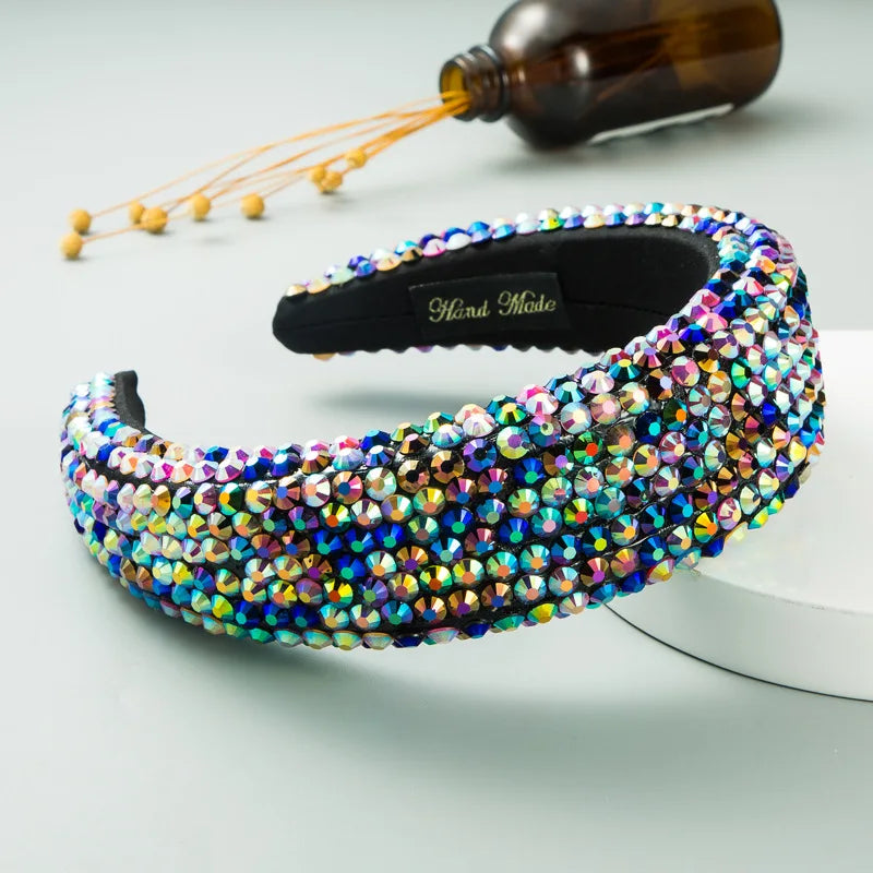 Baroque Crystal Headband Colorful Beaded Hairband