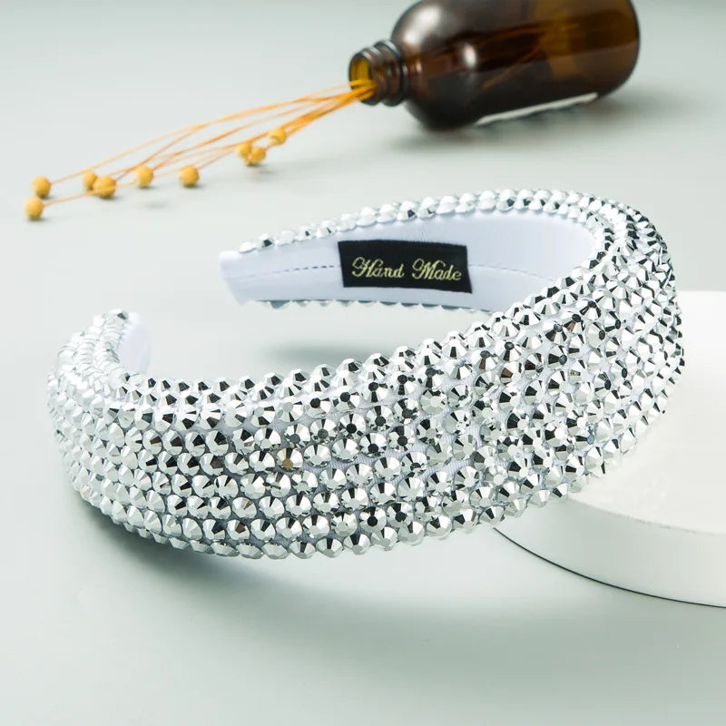Baroque Crystal Headband Colorful Beaded Hairband