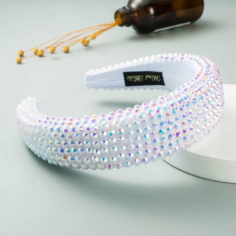 Baroque Crystal Headband Colorful Beaded Hairband