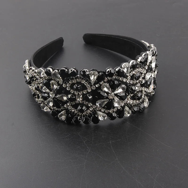 Colorful Crystal Headband Baroque Rhinestone Hairband