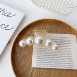 Big Pearl Hair Claw Hairpin Barrettes Hairgrip Hair Clips Crab Headwear