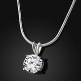 Pearl Bead Necklace Crystal Heart Pendant Wedding Party Jewelry