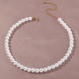 Pearl Beads Choker Chain Necklace Wedding