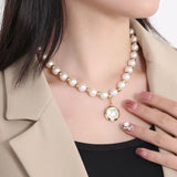 Pearl Beads Choker Pendant Necklace for Women Wedding Jewelry