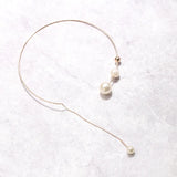 Big Pearl Choker Necklace Clavicle Chain Torques Necklace for Women