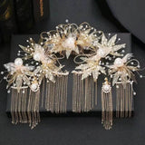 Birde Wedding Crown Hair Accessories Bridal Headpiece Pearl Crystal Tiara