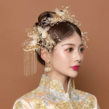 Birde Wedding Crown Hair Accessories Bridal Headpiece Pearl Crystal Tiara