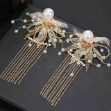 Birde Wedding Crown Hair Accessories Bridal Headpiece Pearl Crystal Tiara