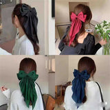 Satin Ribbon Hair Clip Retro Headband Girls Hair Accessories