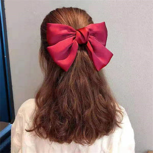 Satin Ribbon Hair Clip Retro Headband Girls Hair Accessories