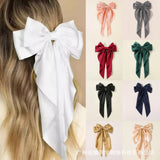 Satin Ribbon Hair Clip Retro Headband Girls Hair Accessories