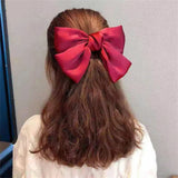Satin Ribbon Hair Clip Retro Headband Girls Hair Accessories