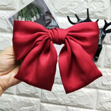 Satin Ribbon Hair Clip Retro Headband Girls Hair Accessories