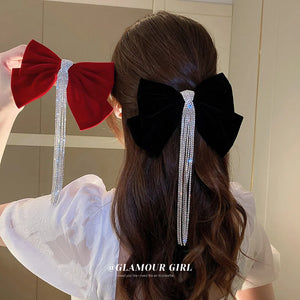 Bowknot Tassel Hairpin Summer Style Spring Scallop