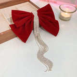 Bowknot Tassel Hairpin Summer Style Spring Scallop