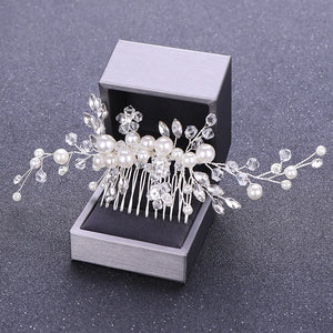 Bridal Hair Comb Wedding Hair Accessories Rhinestones Pearls Women Hairpins