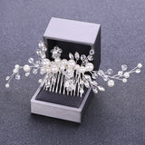 Bridal Hair Comb Wedding Hair Accessories Rhinestones Pearls Women Hairpins