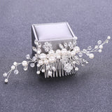 Bridal Hair Comb Wedding Hair Accessories Rhinestones Pearls Women Hairpins
