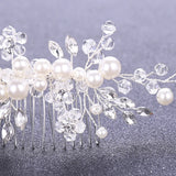 Bridal Hair Comb Wedding Hair Accessories Rhinestones Pearls Women Hairpins