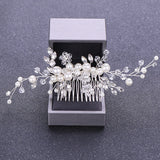 Bridal Hair Comb Wedding Hair Accessories Rhinestones Pearls Women Hairpins