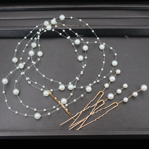 Bridal Hair Vine Beads Women Headband Wedding Hair Jewelry