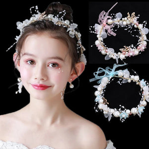 Pearl Flower Wreath Headband for Bride Wedding