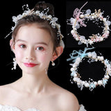 Pearl Flower Wreath Headband for Bride Wedding
