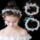Pearl Flower Wreath Headband for Bride Wedding