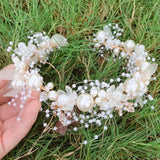 Pearl Bridal Headband Photo Prop Crown Hairband for Prom Engagement