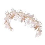 Pearl Bridal Headband Photo Prop Crown Hairband for Prom Engagement