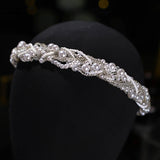 Bridal Pearls Headband Wedding Pearl Crown Romantic Girls Hair Jewelry