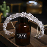 Bridal Pearls Headband Wedding Pearl Crown Romantic Girls Hair Jewelry