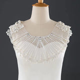 Bridal Lace Crystal Shawl Wedding Dress Pearl Shoulder Accessories