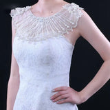 Bridal Lace Crystal Shawl Wedding Dress Pearl Shoulder Accessories