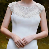 Bridal Lace Crystal Shawl Wedding Dress Pearl Shoulder Accessories