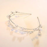 Pearl Double Layer Headpiece Rhinestone Headband Wedding Jewelry