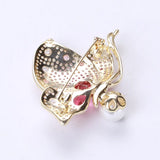 Butterfly Zirconia Brooch Coat Corsage