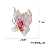 Butterfly Zirconia Brooch Coat Corsage